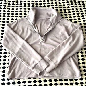 Athleta soft lavender L/S shirt with zipper size Small